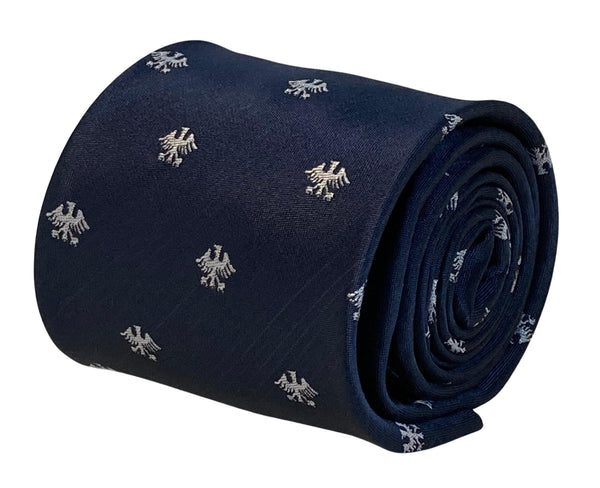 navy mens tie with German national symbol federal eagle design